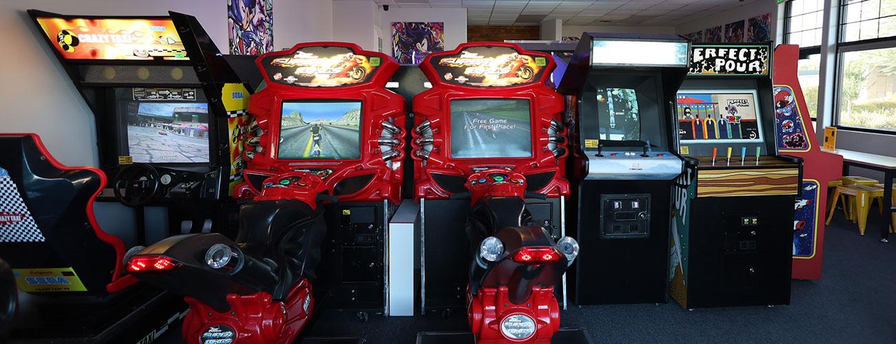 View of the front of the arcade